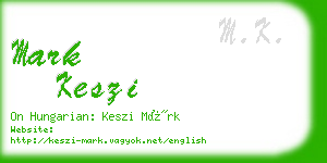 mark keszi business card